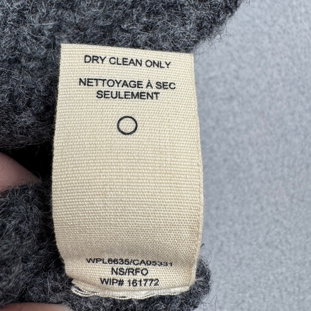 Woolrich Mens Gray 100% Wool Ribbed Quarter Button Mock Neck Sweater XXL 9020 - Picture 5 of 10